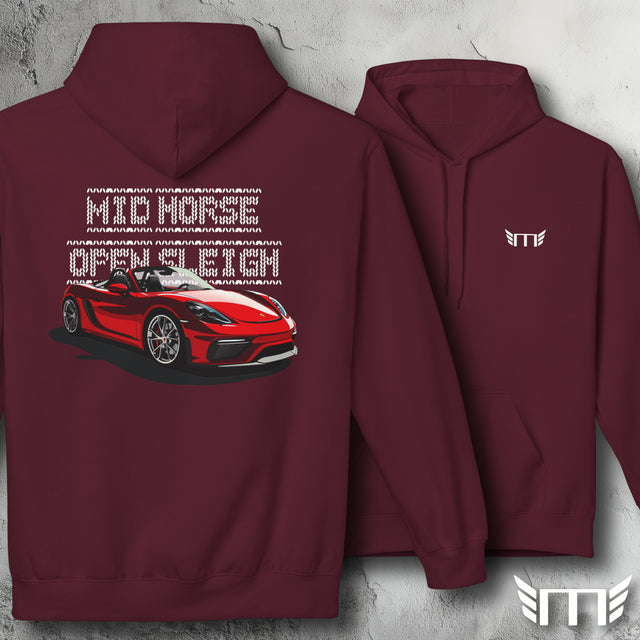 Mid Horse Open Sleigh - Unisex Fleece Hoodie