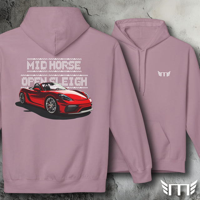 Mid Horse Open Sleigh - Unisex Fleece Hoodie